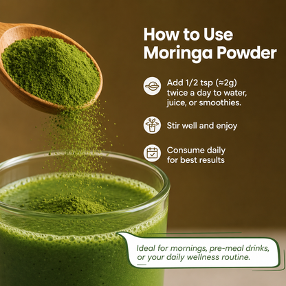 Satvam Organics Moringa Powder – 100% Organic, 200 g Pack of 2